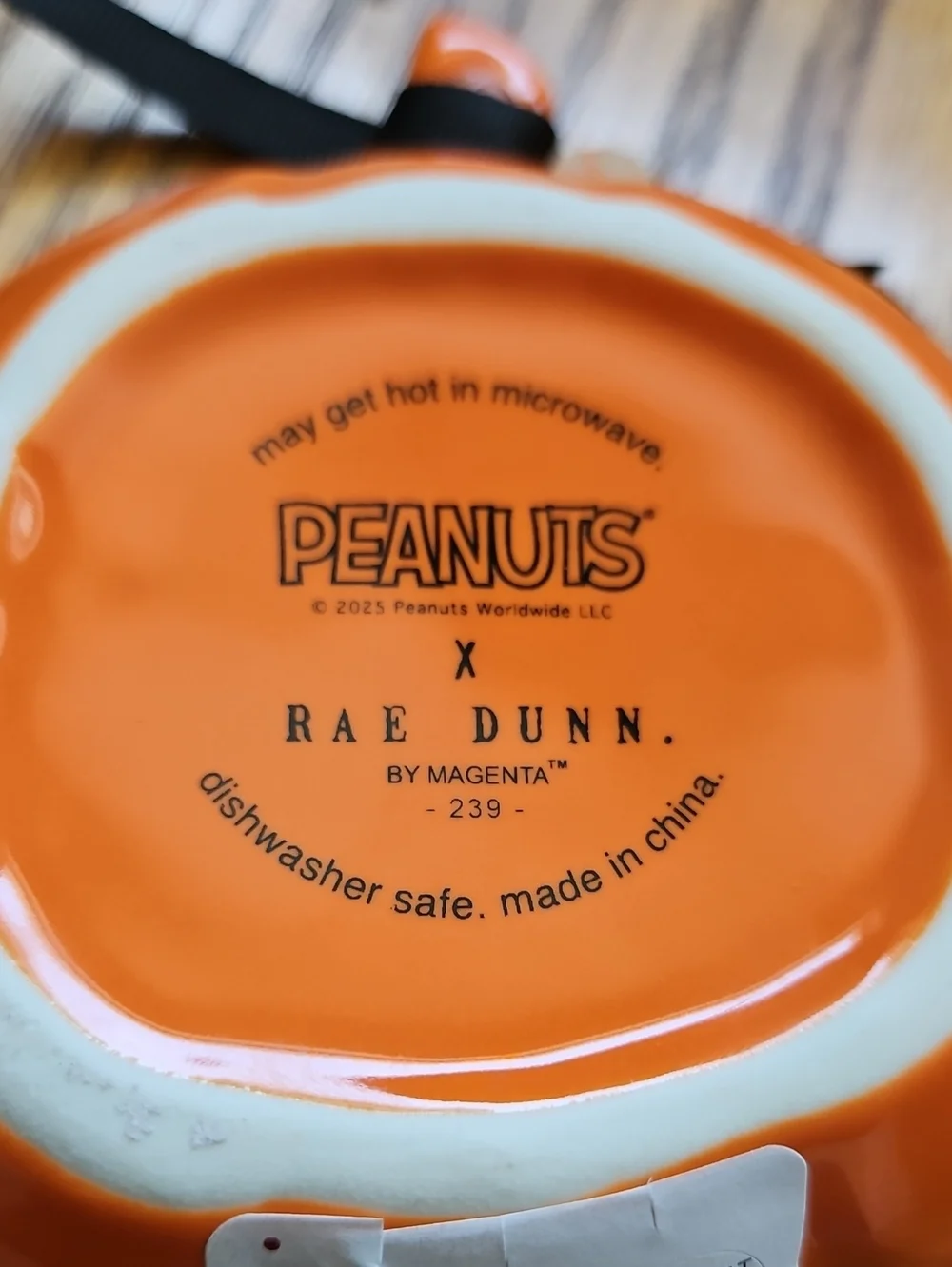 Rae Dunn'Boo' Pumpkin Treat Dish - White and Orange